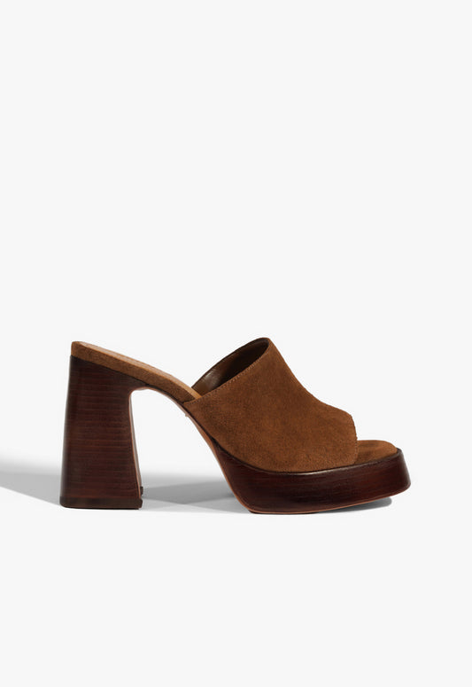 Rowan Suede Sandal FALL 25 5 Pecan Brown Suede - Schutz Shoes