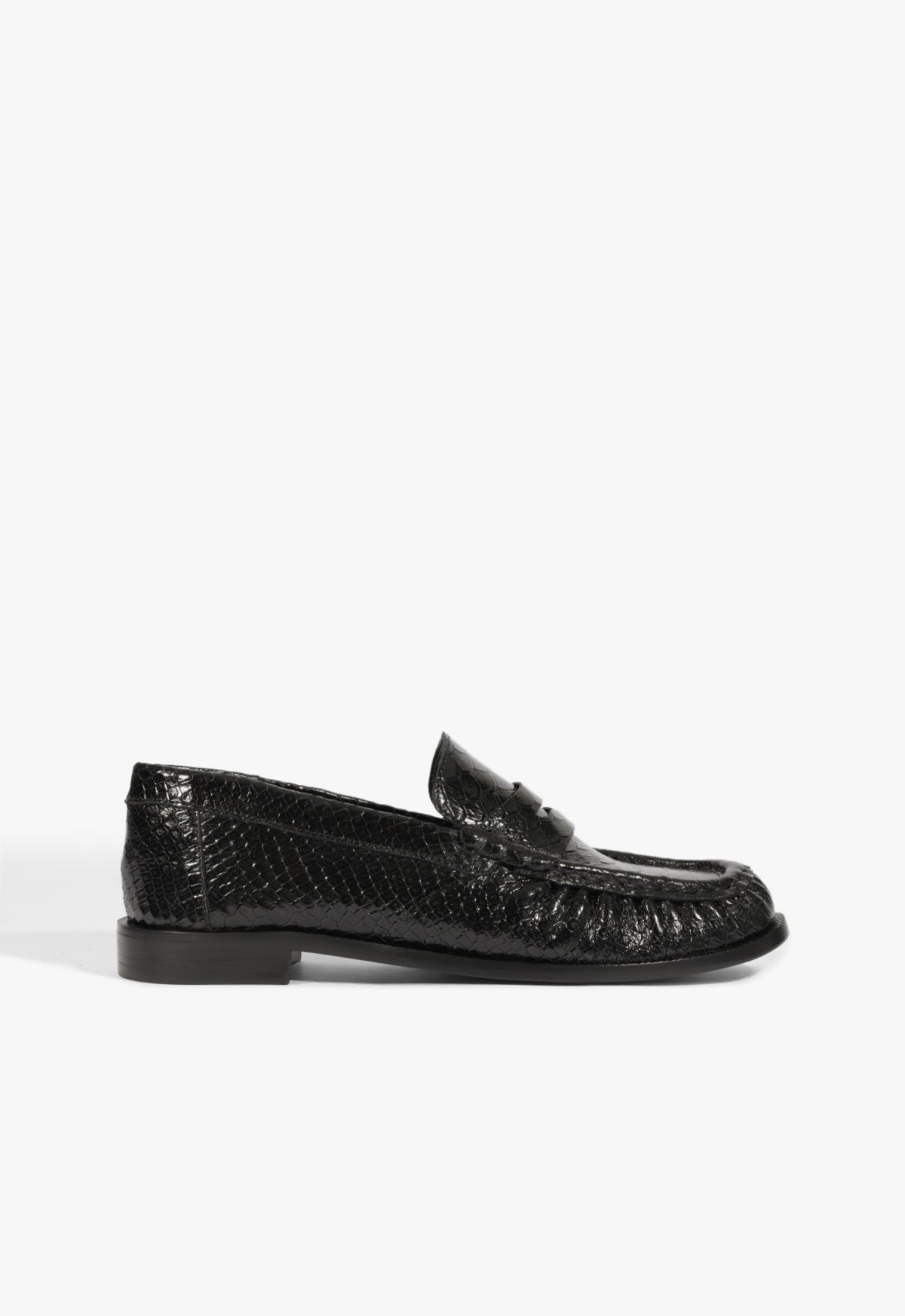 Tyche Flat Winter 25 5 Black Snake - Schutz Shoes