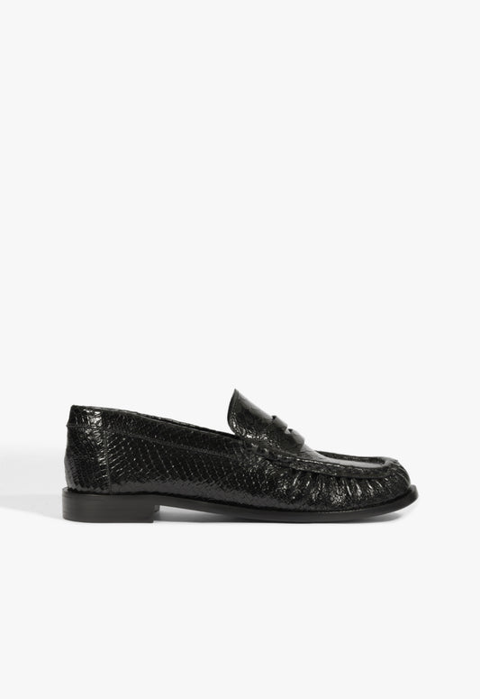 Tyche Flat Winter 25 5 Black Snake - Schutz Shoes