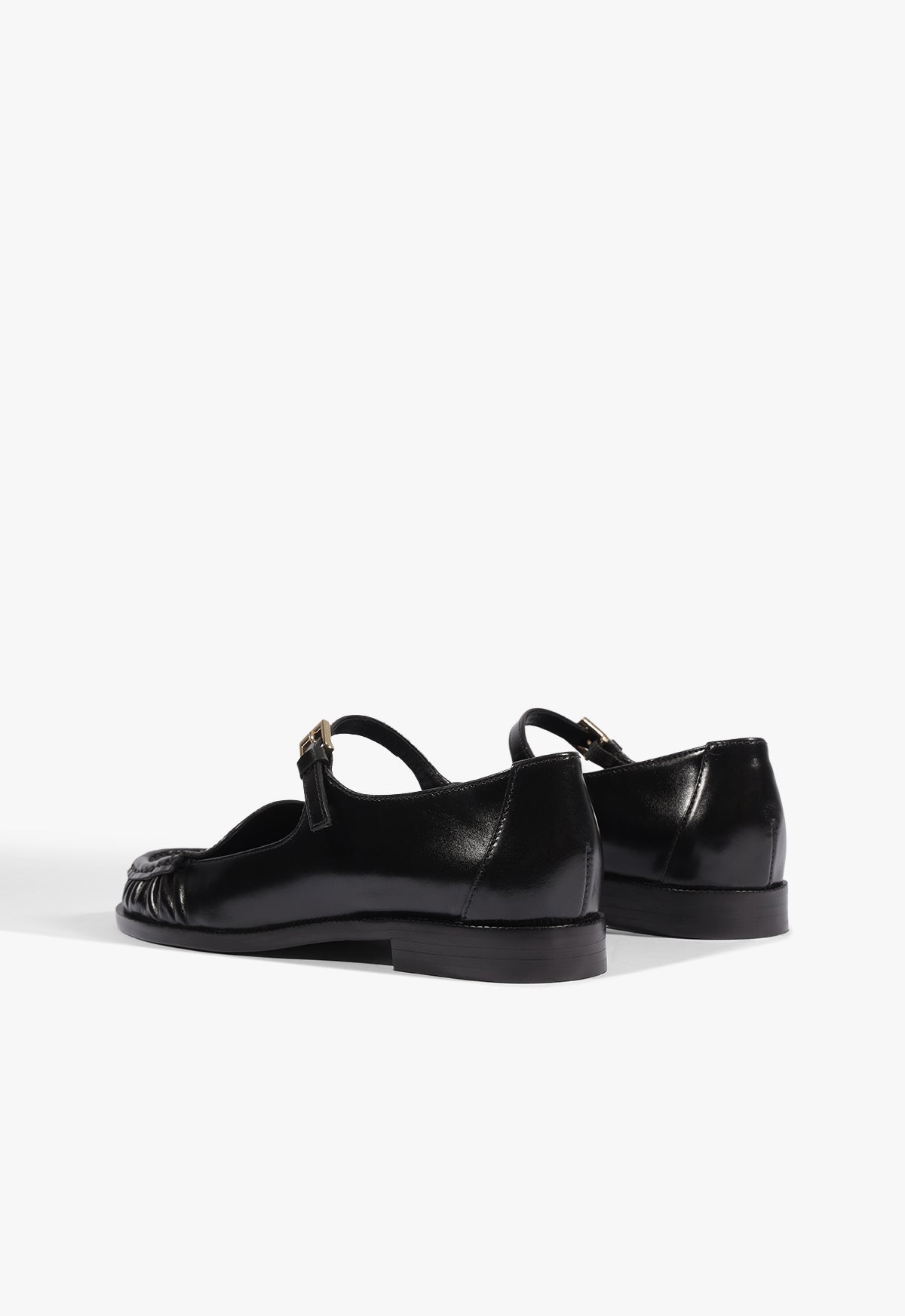 Tyla Buckle Leather Mary Jane Flat - Schutz Shoes