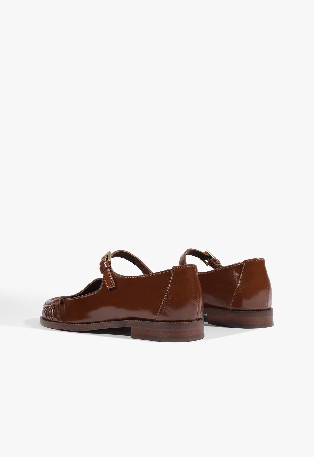 Tyla Buckle Leather Mary Jane Flat - Schutz Shoes