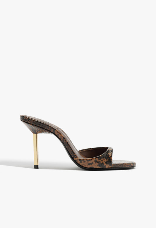 Allure Sandal Fall 25 5 Pecan Brown Snake - Schutz Shoes