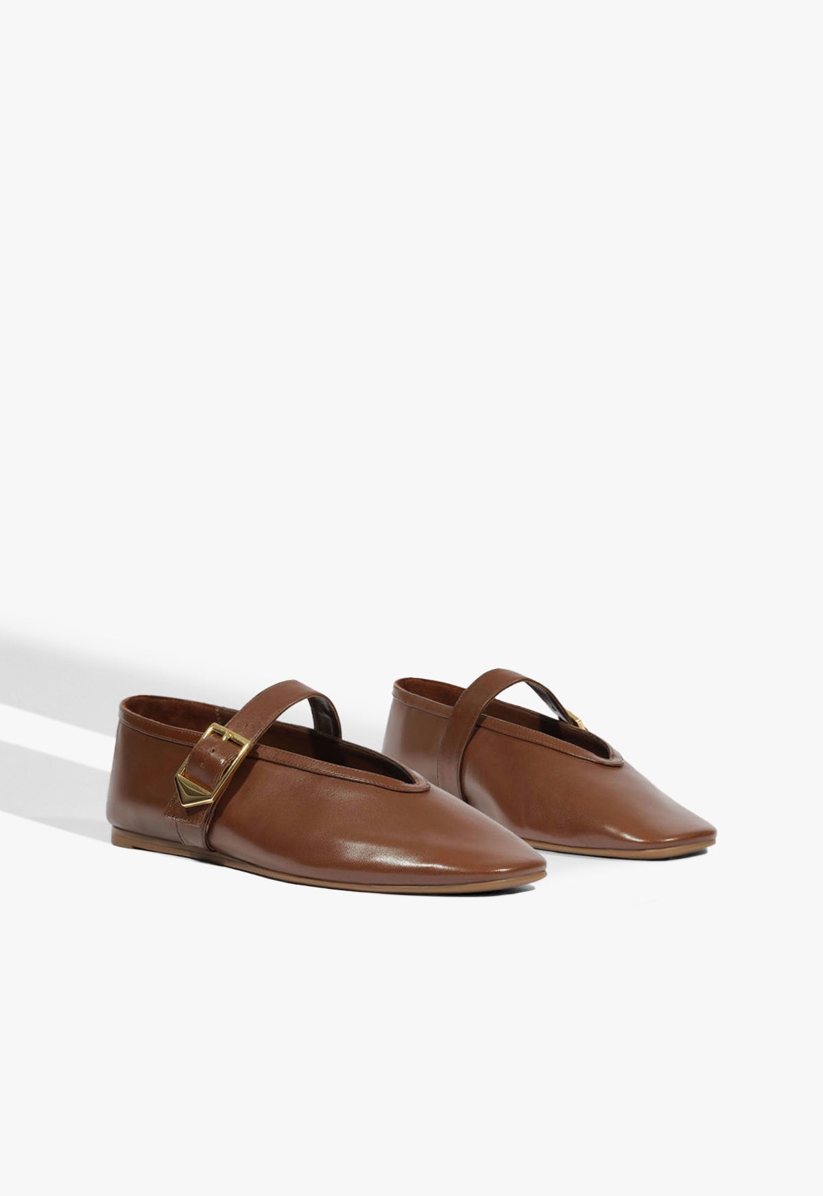 Vick Buckle Leather Ballet Flat - Schutz Shoes