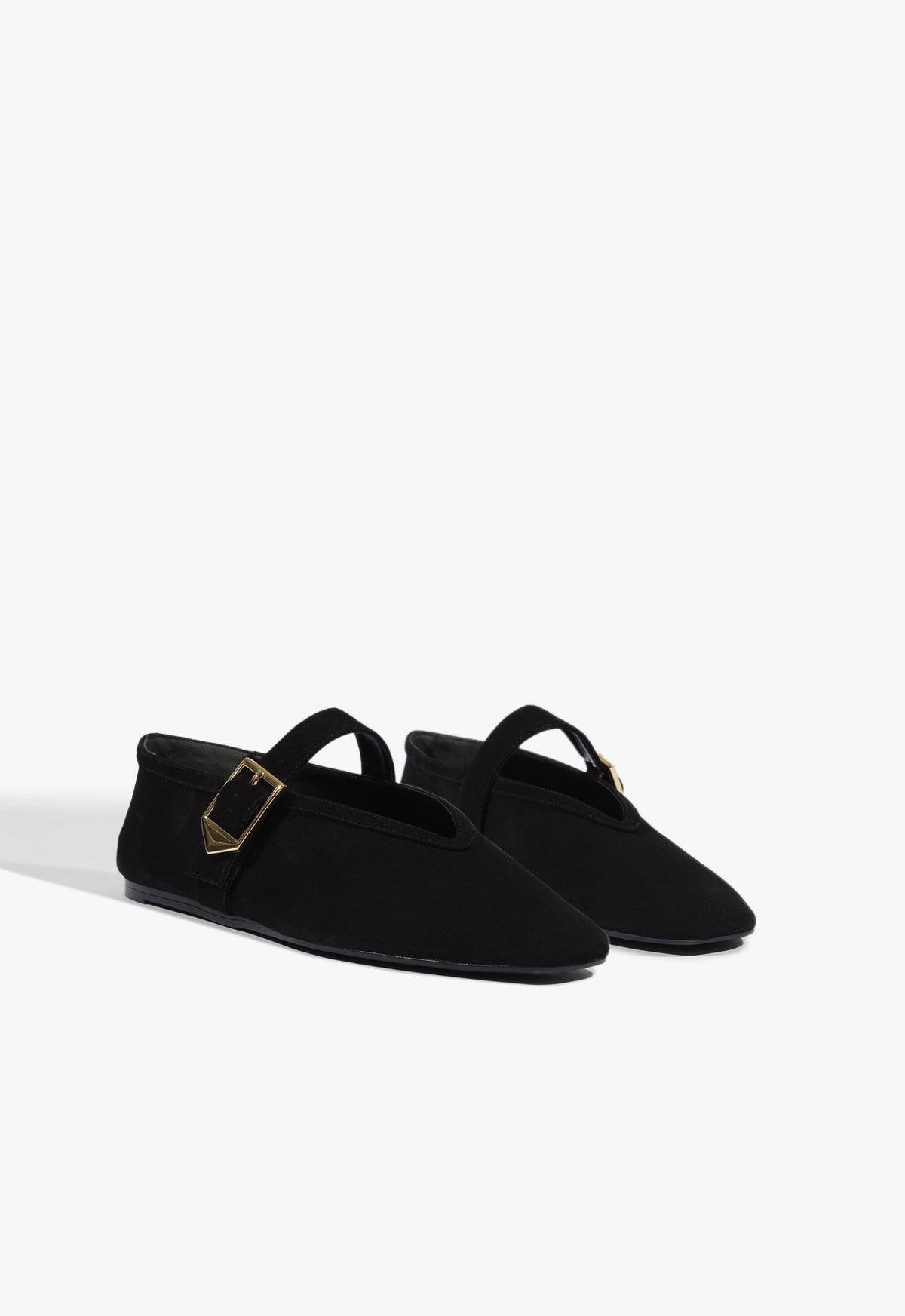Vick Buckle Suede Flat - Schutz Shoes