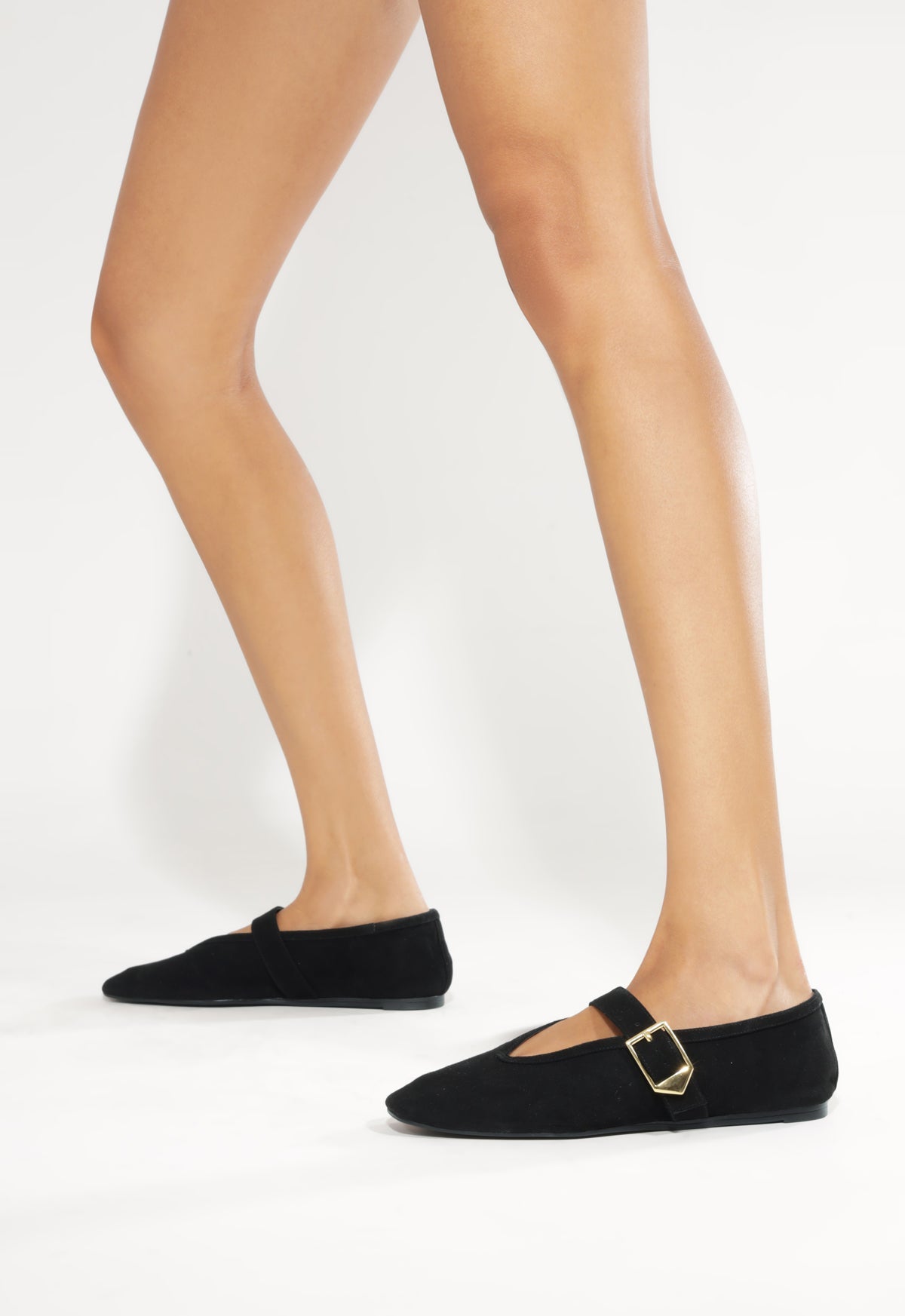 Vick Buckle Suede Flat - Schutz Shoes