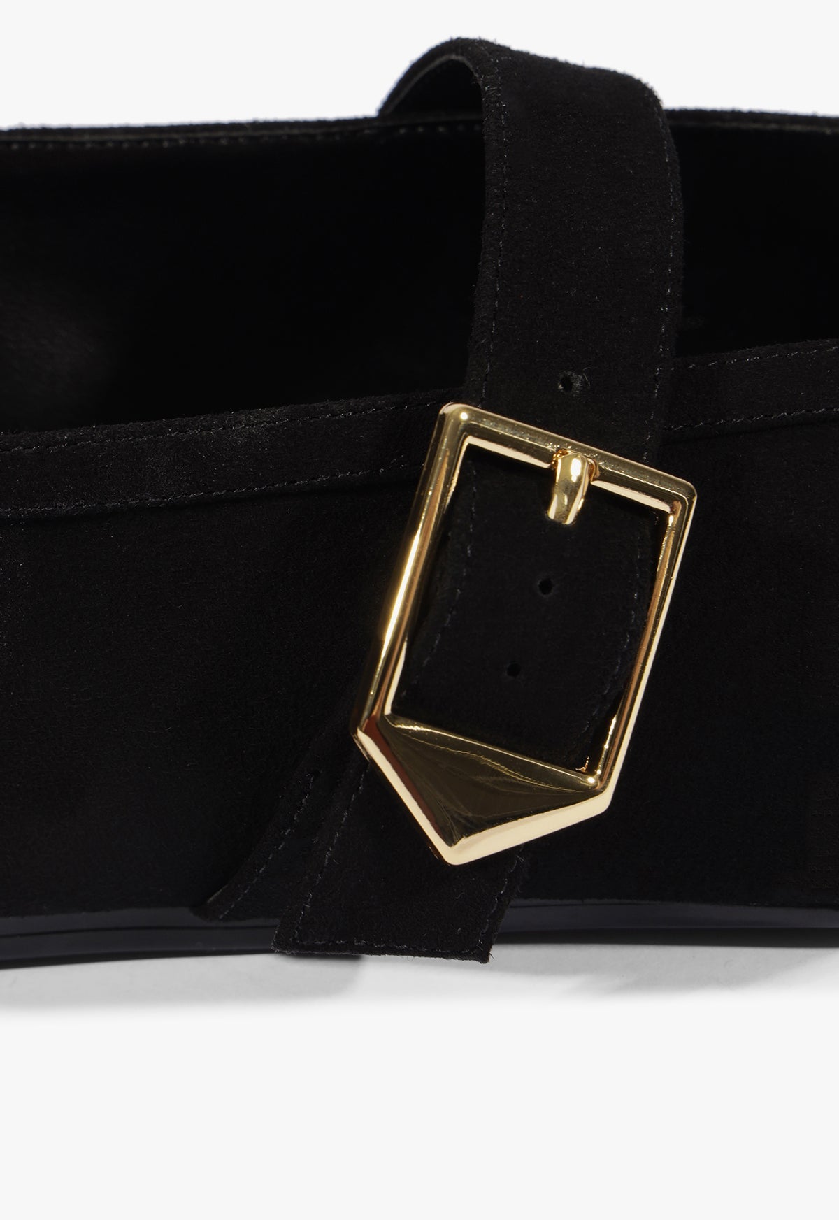 Vick Buckle Suede Flat - Schutz Shoes