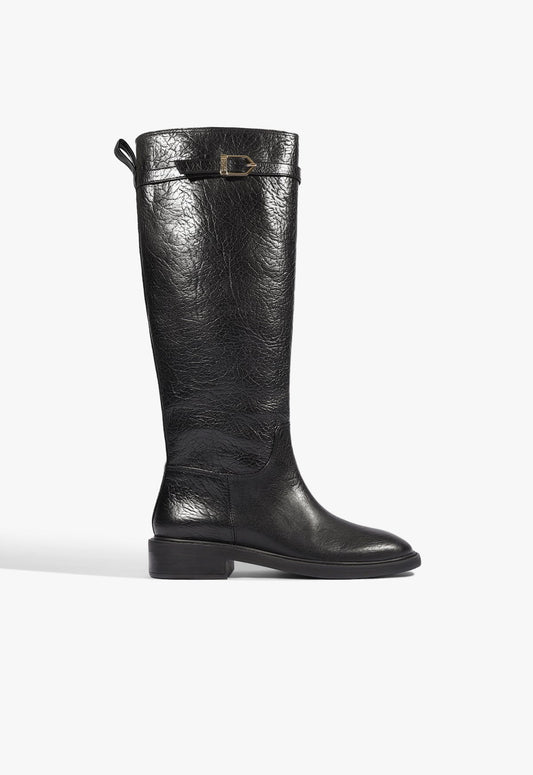 Bianca Leather Boot 5 Black Leather - Schutz Shoes