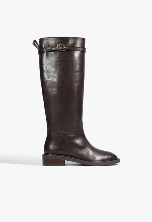 Bianca Leather Boot 5 Maplewood Leather - Schutz Shoes