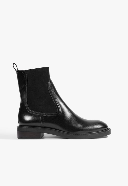 Olivia Leather Bootie 5 Black Leather - Schutz Shoes