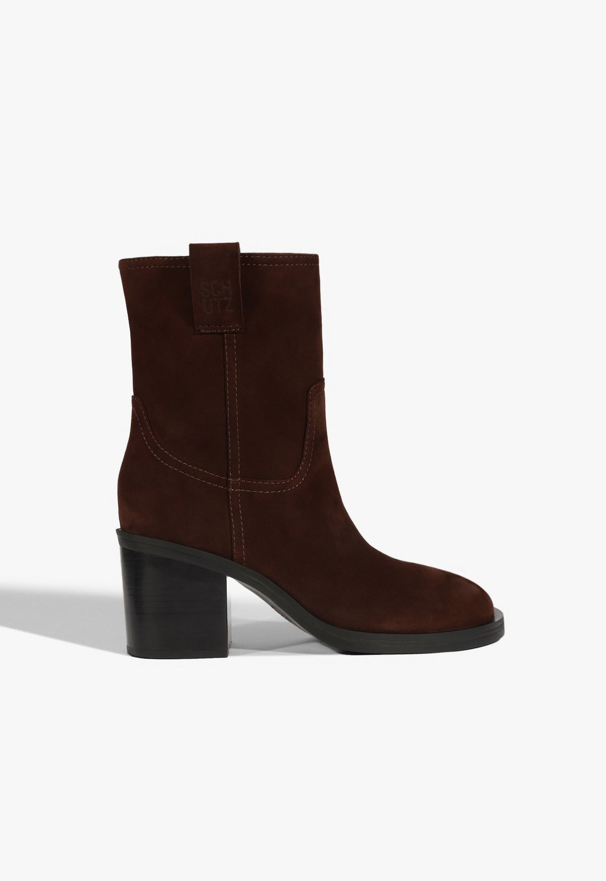 Wyatt Suede Bootie FALL 25 5 Seal Brown Suede - Schutz Shoes