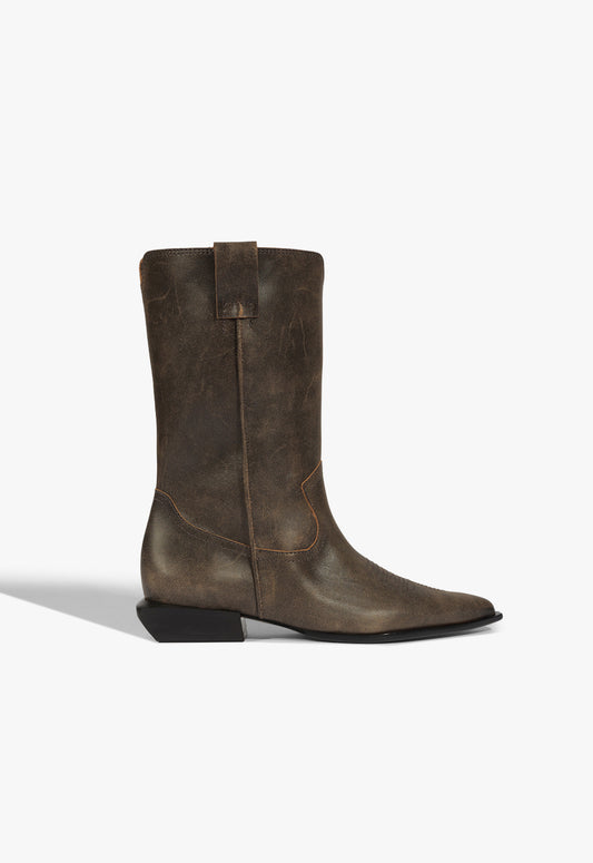 Ashley Leather Bootie FALL 25 5 Black Leather - Schutz Shoes