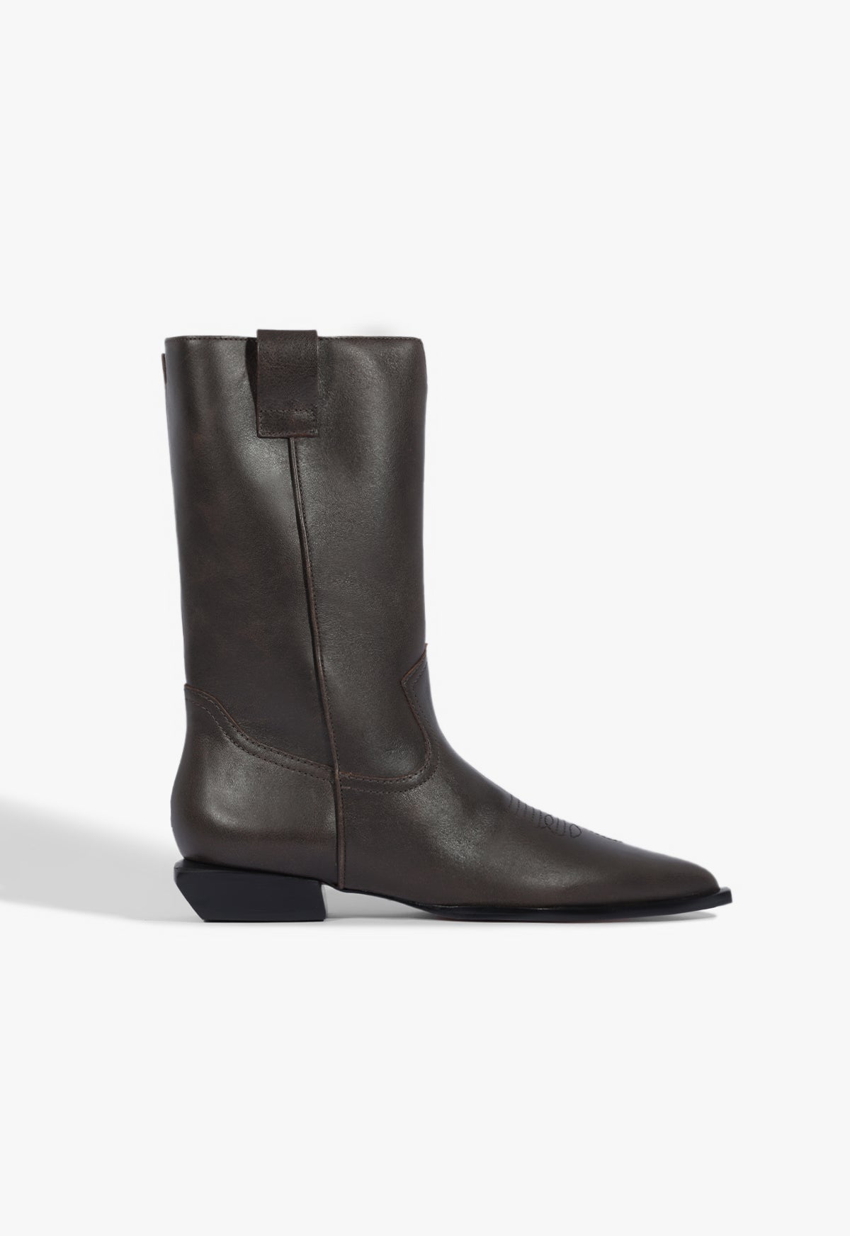 Ashley Leather Bootie FALL 25 5 Root Brown Leather - Schutz Shoes