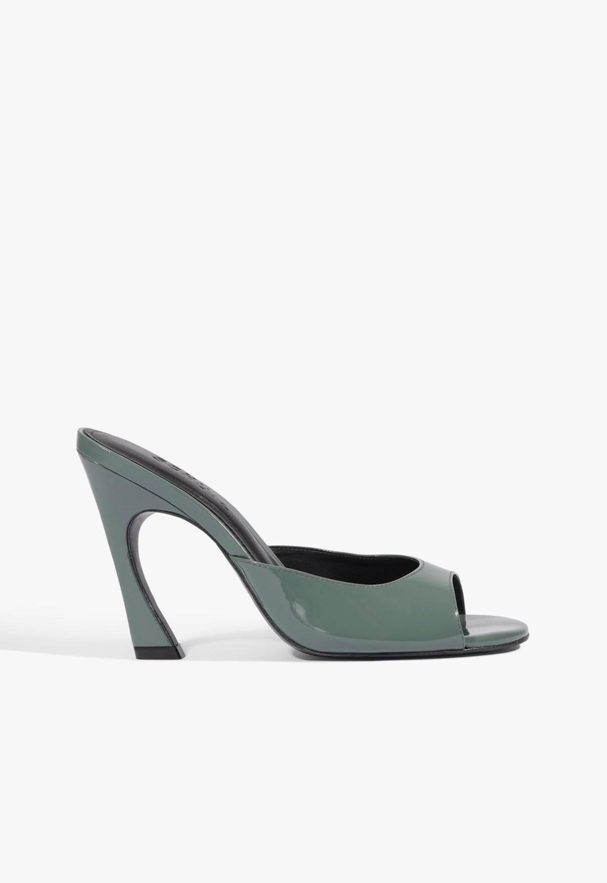 Noemie Patent Sandal 5 Myrtle Green Patent - Schutz Shoes