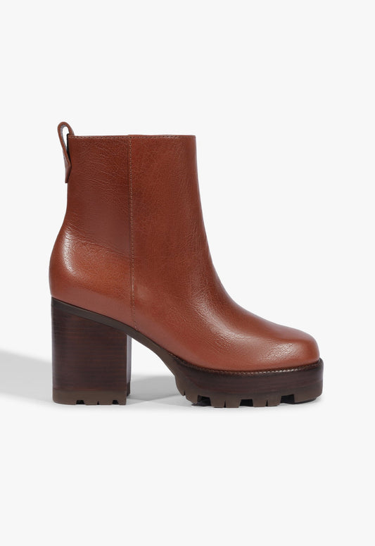 240 Leather Bootie 5 Warm Toffee Leather - Schutz Shoes