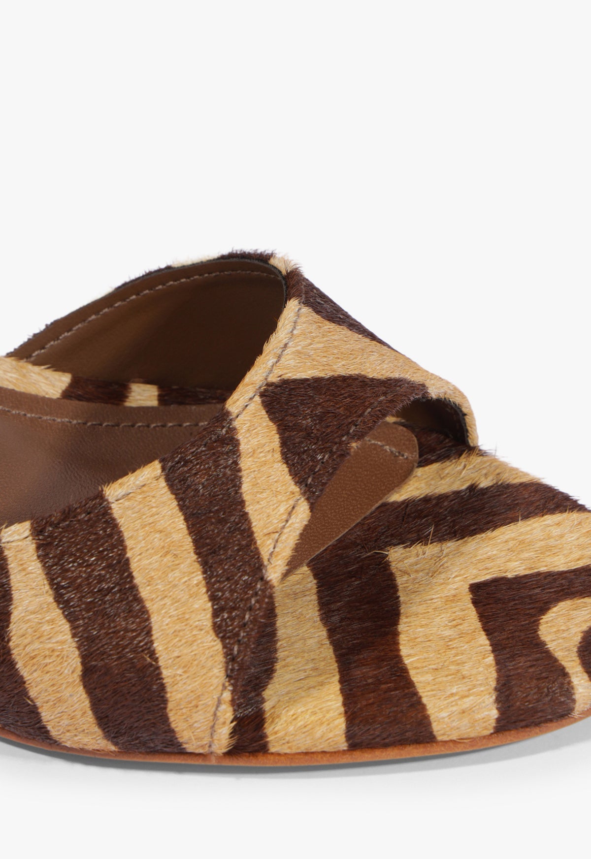 Harriet Mid Mule Animal Print Leather Sandal - Schutz Shoes