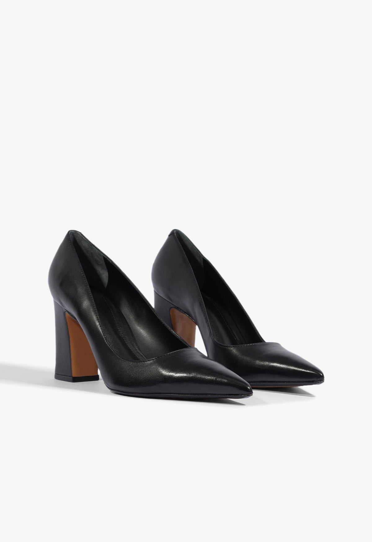 Pair of black Eleanor Leather Pumps