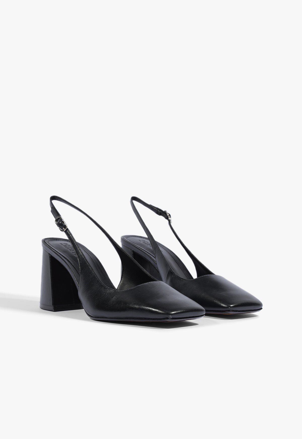Leia Block Leather Pump