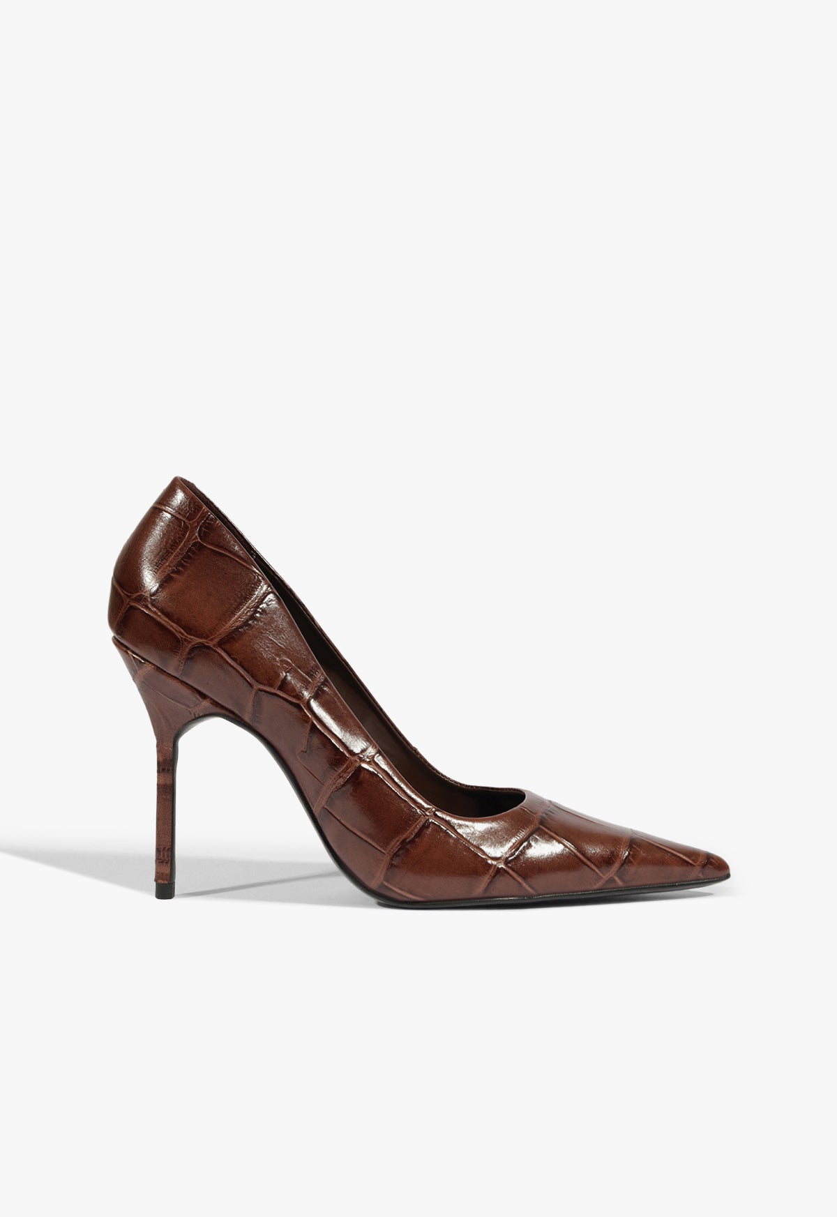 Gia Croc Pump FALL 25 5 Root Brown Croc - Schutz Shoes