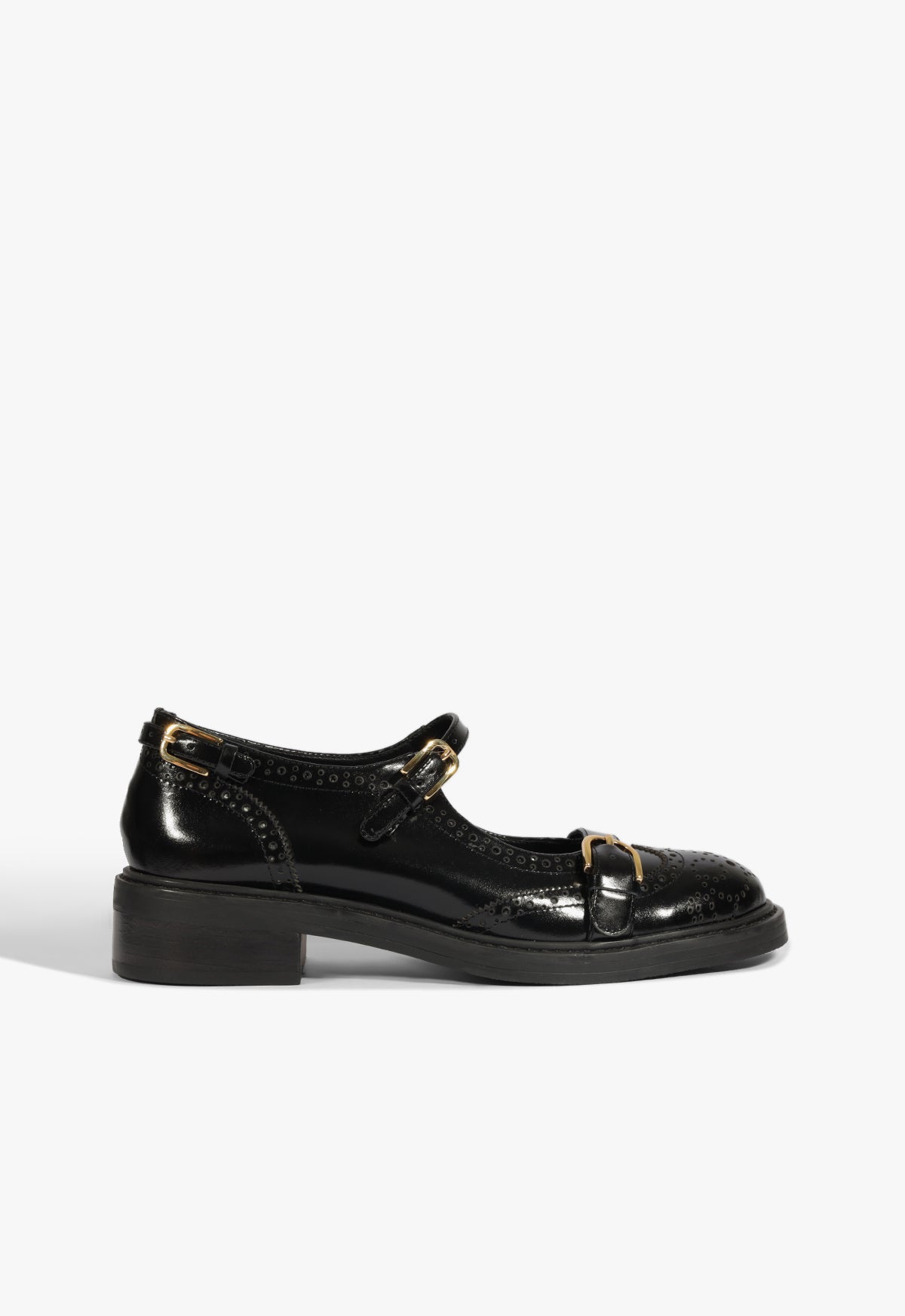 Dafne Leather Flat FALL 25 5 Black Leather - Schutz Shoes