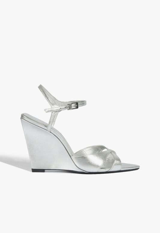 Maxine Metallic Sandal Resort 26 5 Silver Metallic - Schutz Shoes
