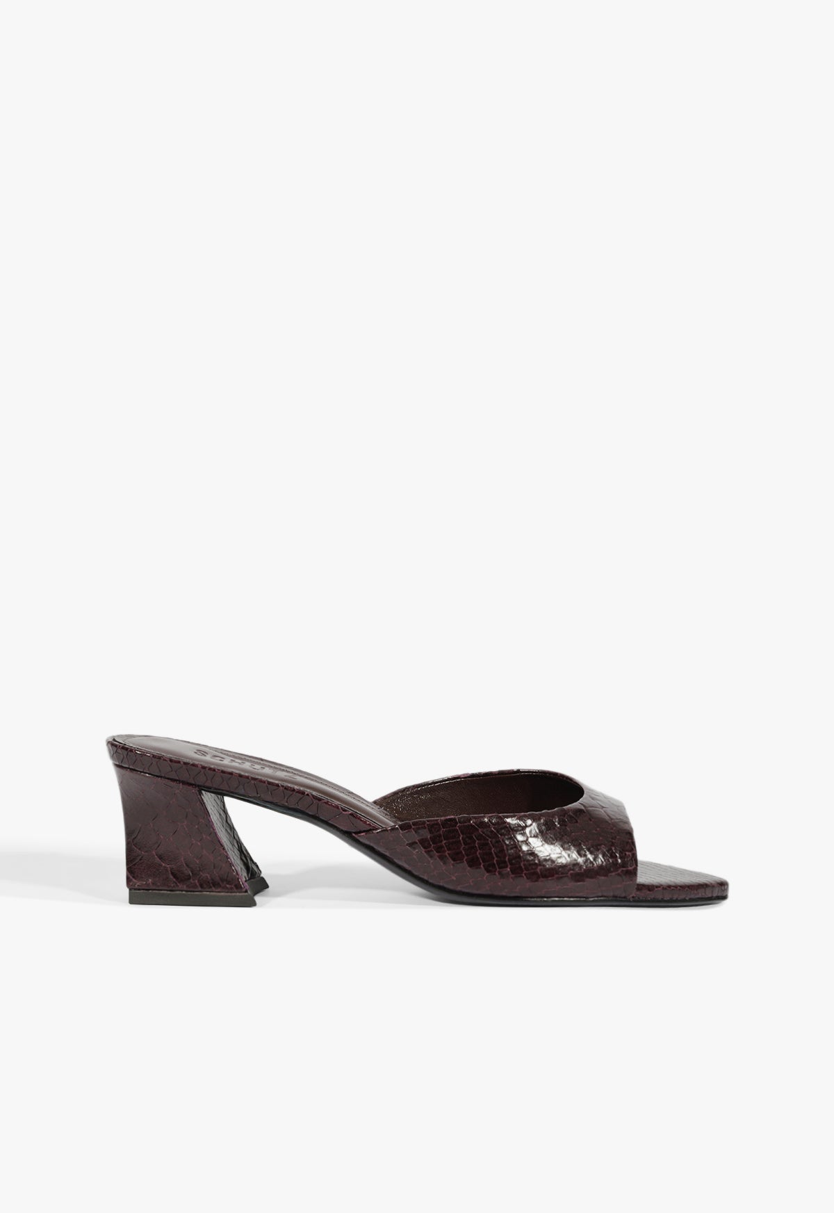 Marlee Sandal 5 Dark Plum Snake - Schutz Shoes