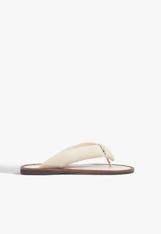 Aurea Casual Suede Sandal 5 Egg Shell Suede - Schutz Shoes