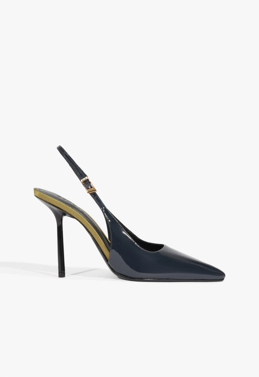 Leona Patent Pump Winter 25 5 Oxford Blue Patent - Schutz Shoes