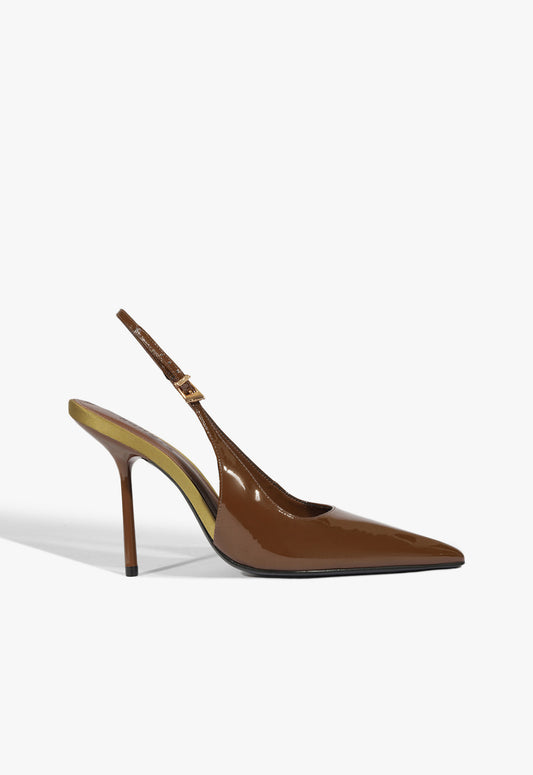 Leona Patent Pump Pre Fall 25 5 Pecan Brown Patent - Schutz Shoes