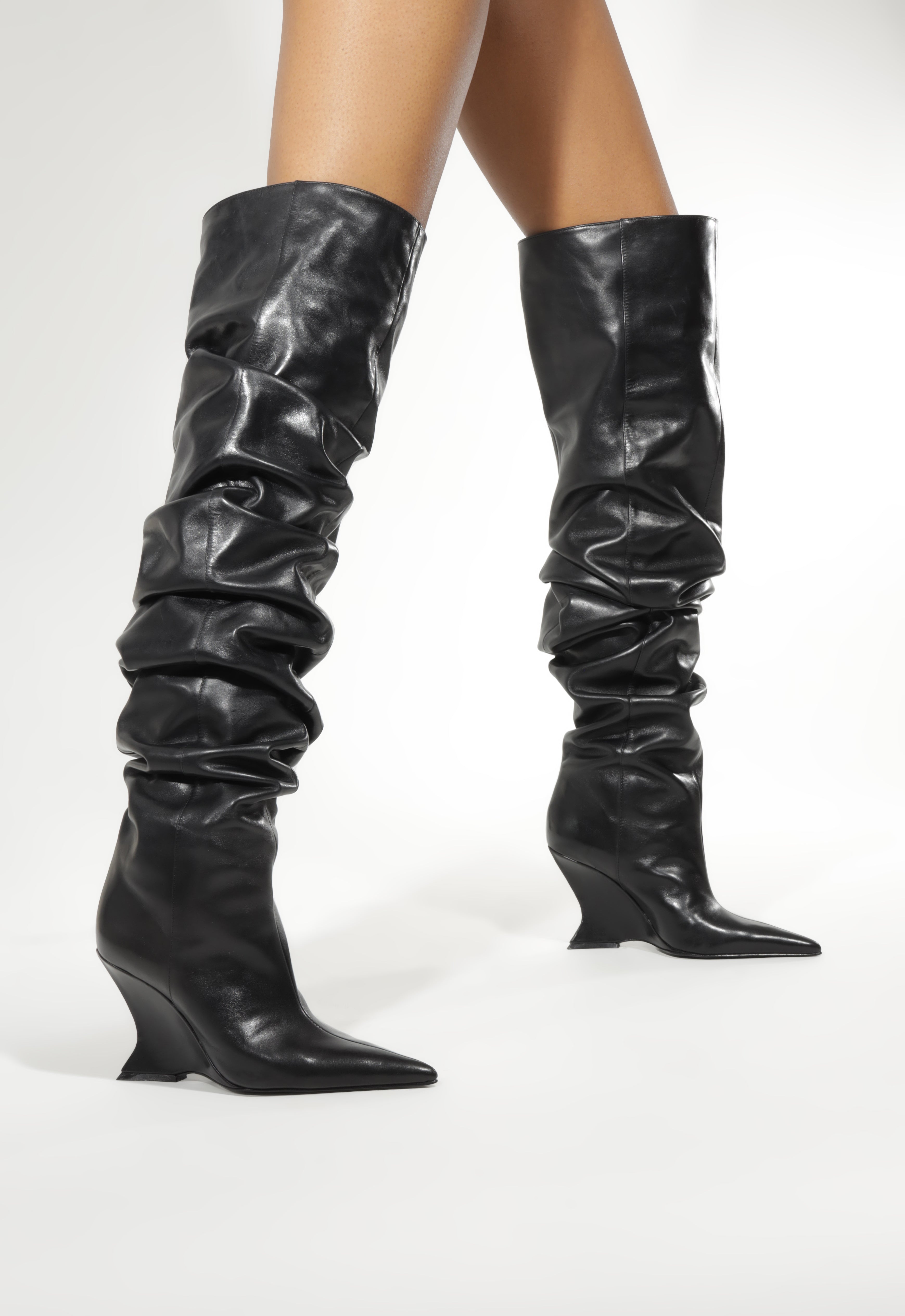 Siena OTK Slouch Leather Boot - Schutz Shoes