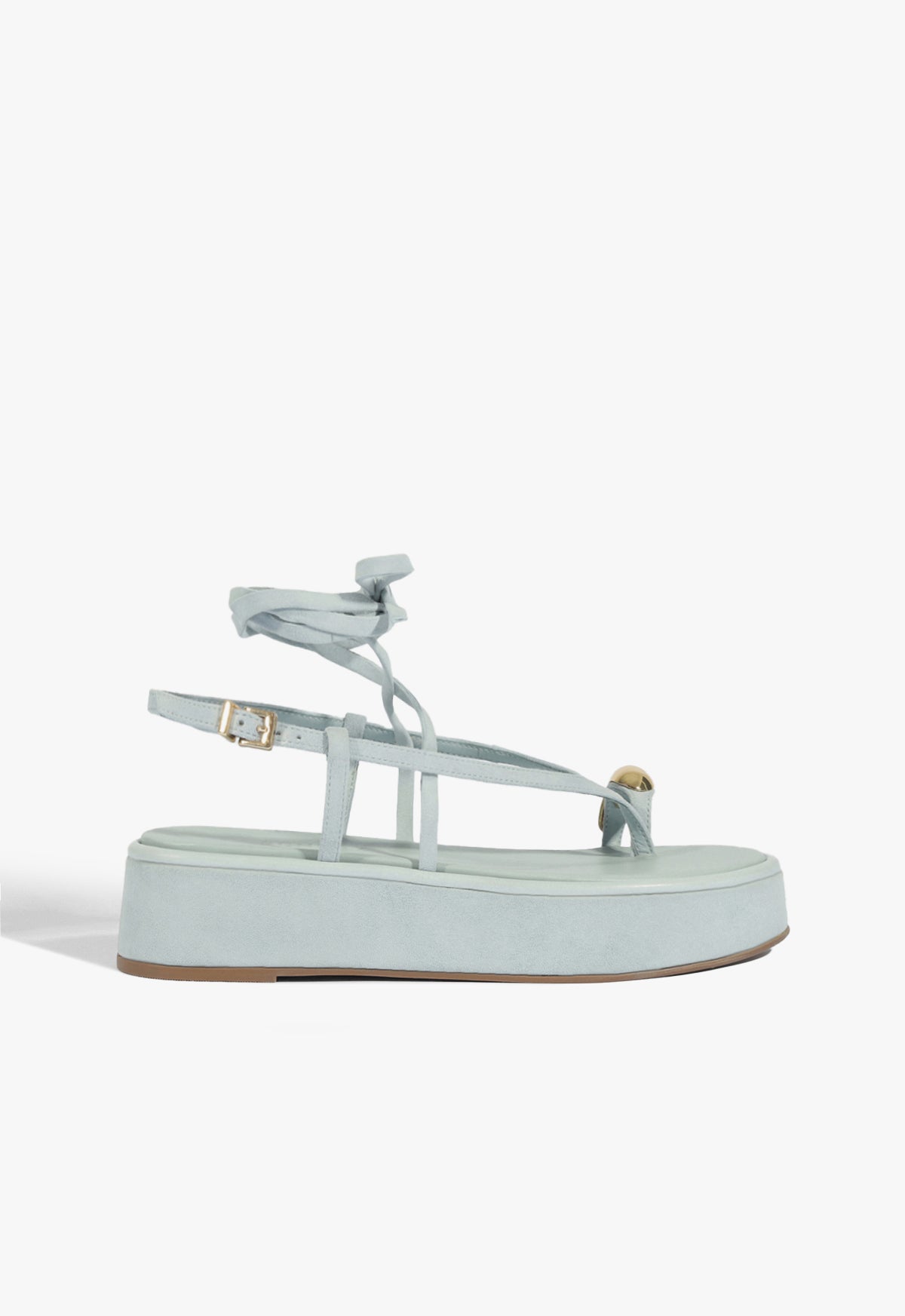 Zadie Nubuck Sandal 5 Light Azure Nubuck - Schutz Shoes