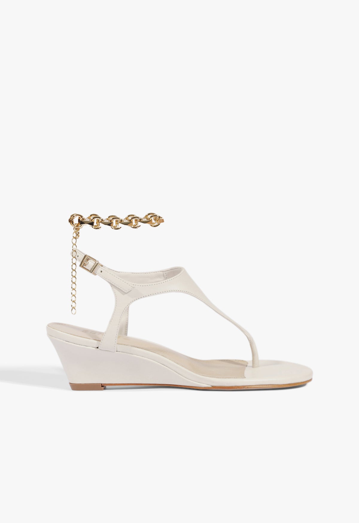 Lys Leather Sandal Resort 26 5 Sugar White Leather - Schutz Shoes