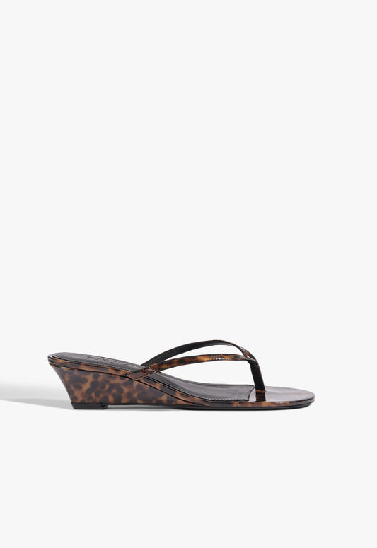 Roslyn Wedge Patent Sandal 5 Brown Patent - Schutz Shoes