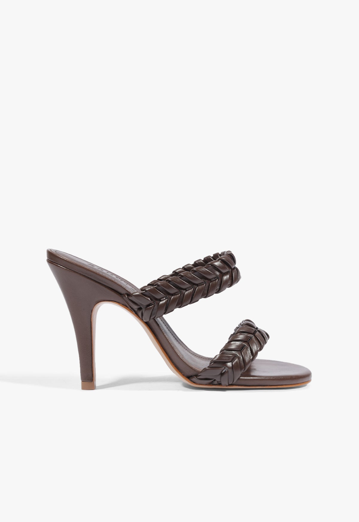 Cipri Mule Leather Sandal 5 Chestnut Brown Leather - Schutz Shoes