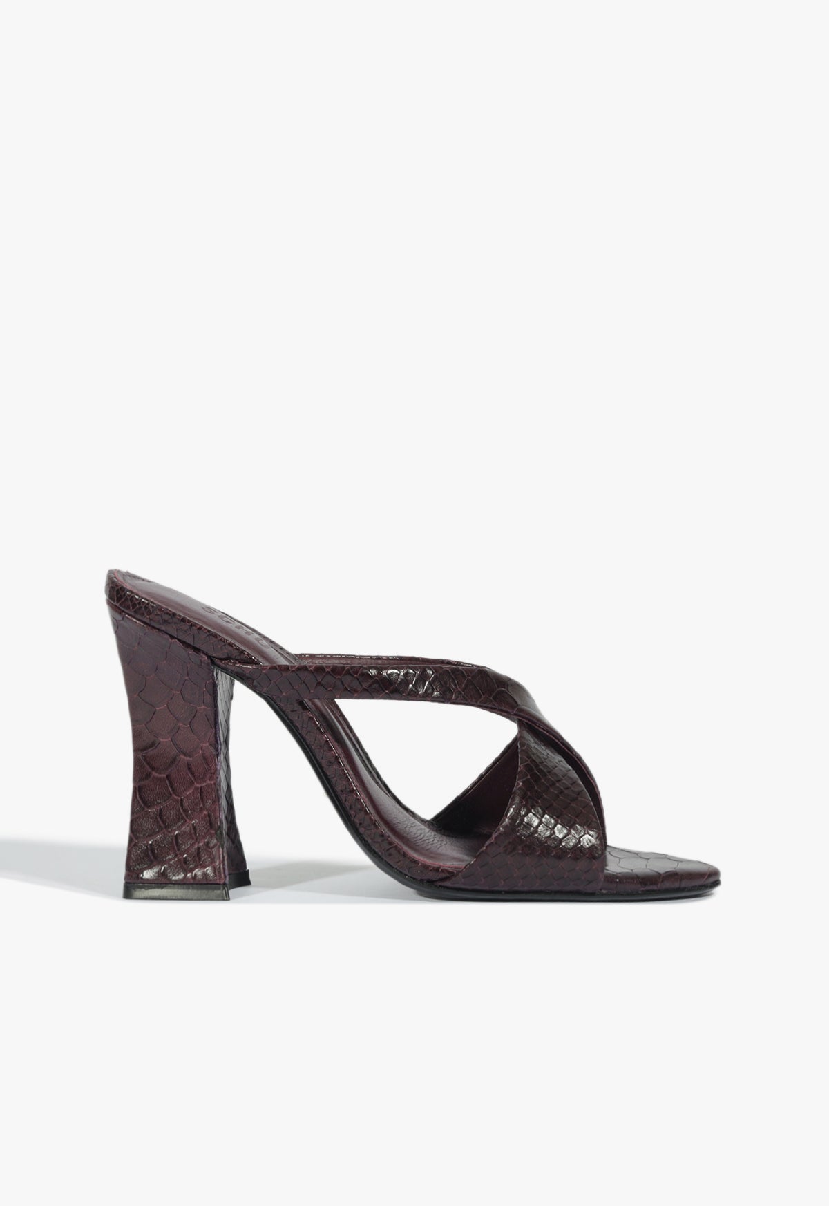 Glenda Leather Sandal Winter 25 5 Dark Plum Leather - Schutz Shoes