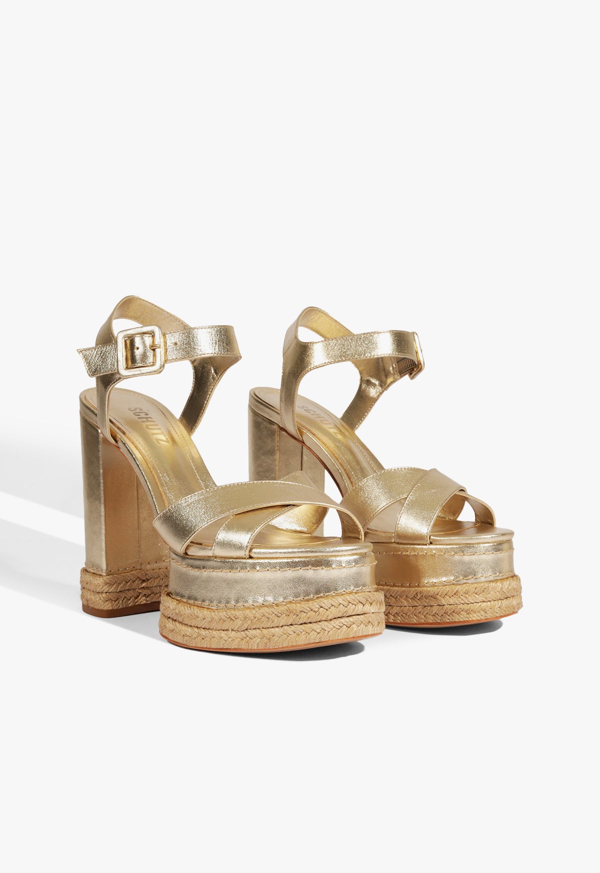 Hilda Rope High Metallic Sandal - Schutz Shoes