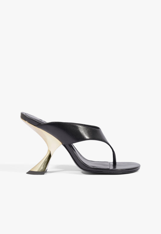 Broadway Leather Sandal 5 Black Leather - Schutz Shoes
