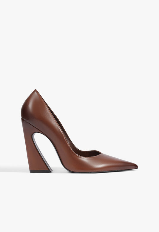 Lexi Block Leather Pump 5 Warm Toffee Leather - Schutz Shoes