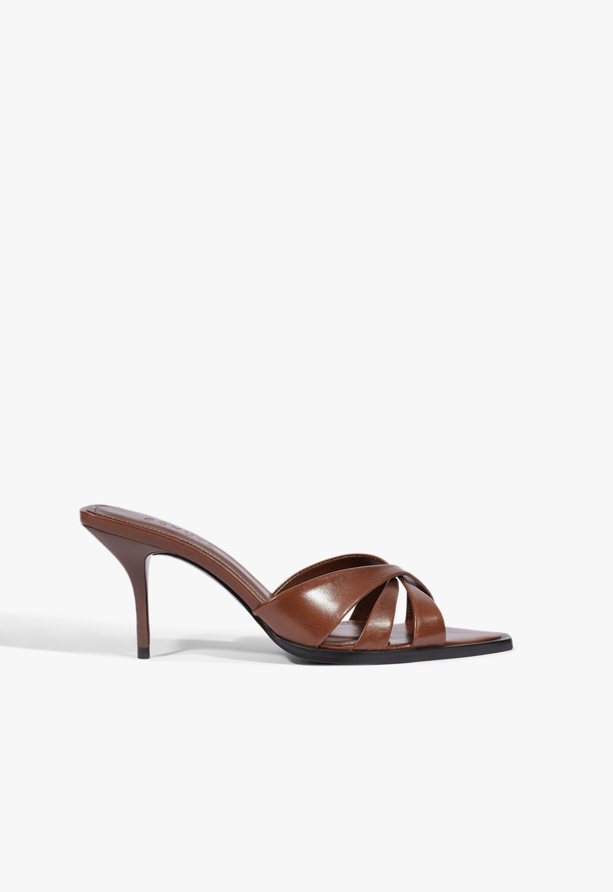Keefa Leaf Mule Sandal 5 Warm Toffee Leather - Schutz Shoes