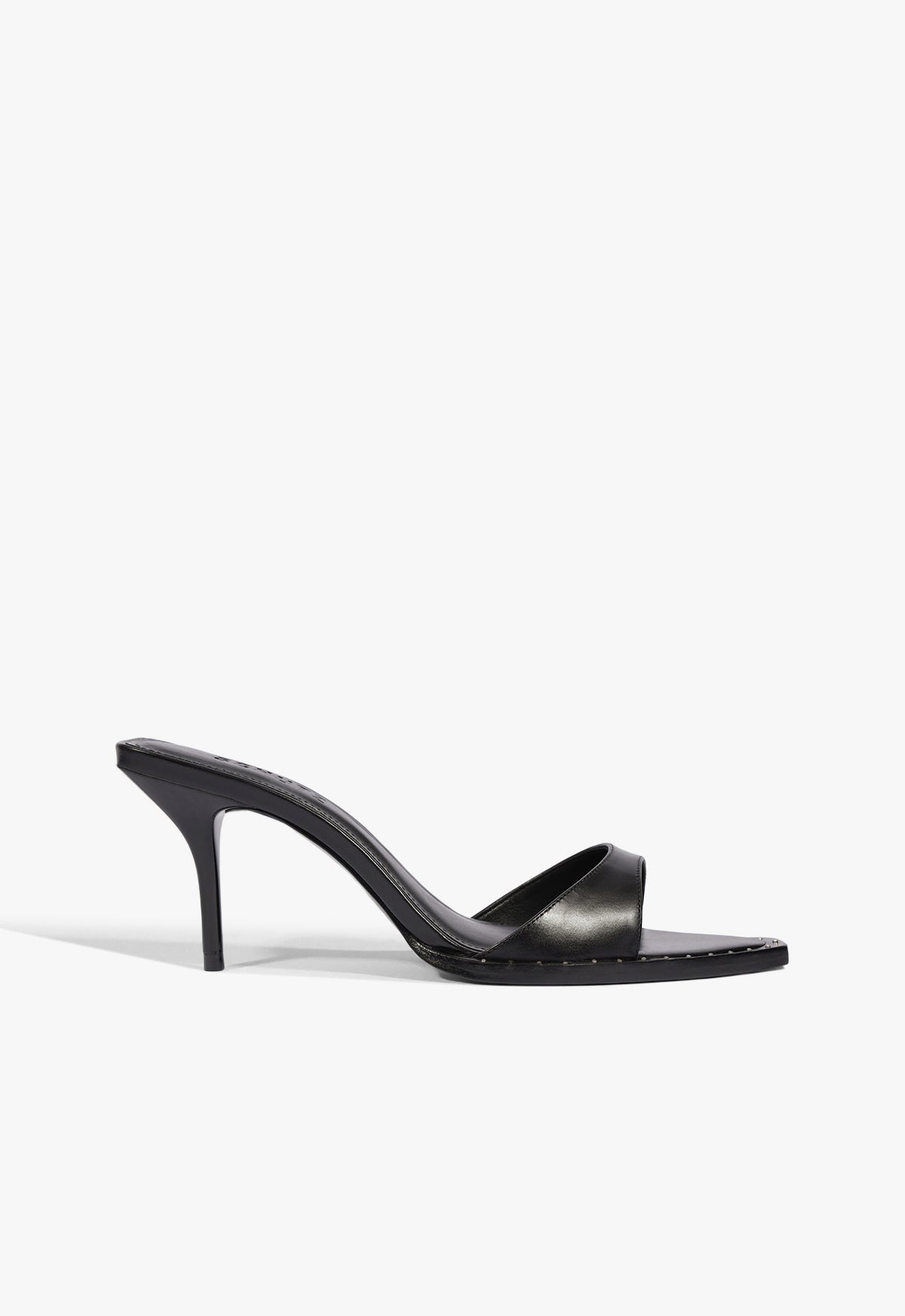 Elodie Welt Sandal 5 Black Leather - Schutz Shoes