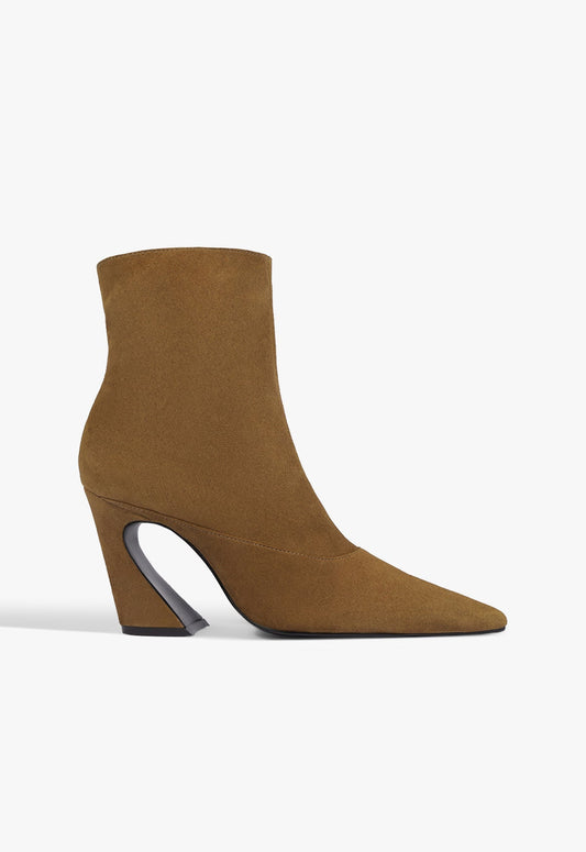 Lexi Mid Suede Bootie 5 Dried Olive Suede - Schutz Shoes