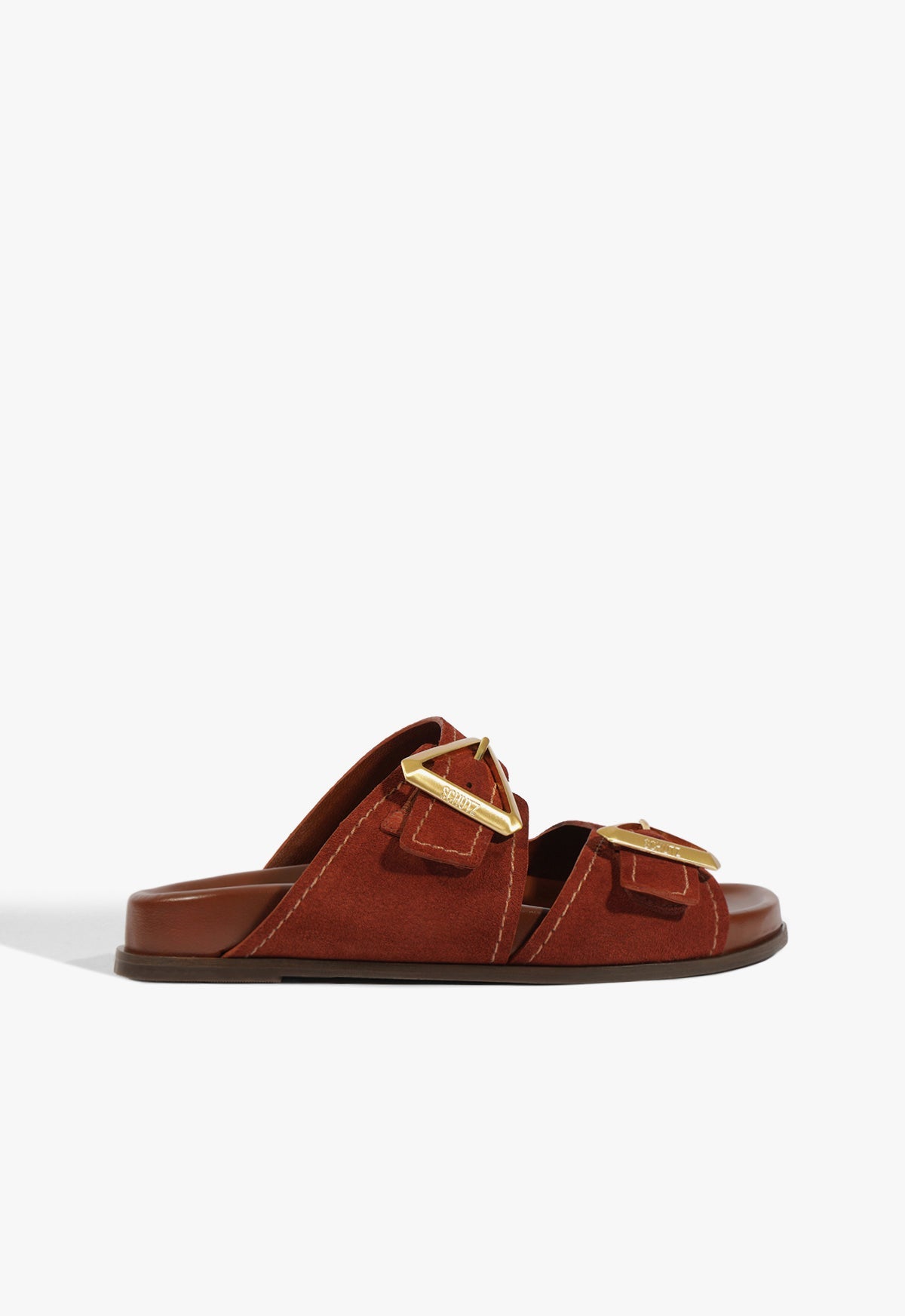 Erika Suede Sandal 5 Warm Toffee Nubuck - Schutz Shoes