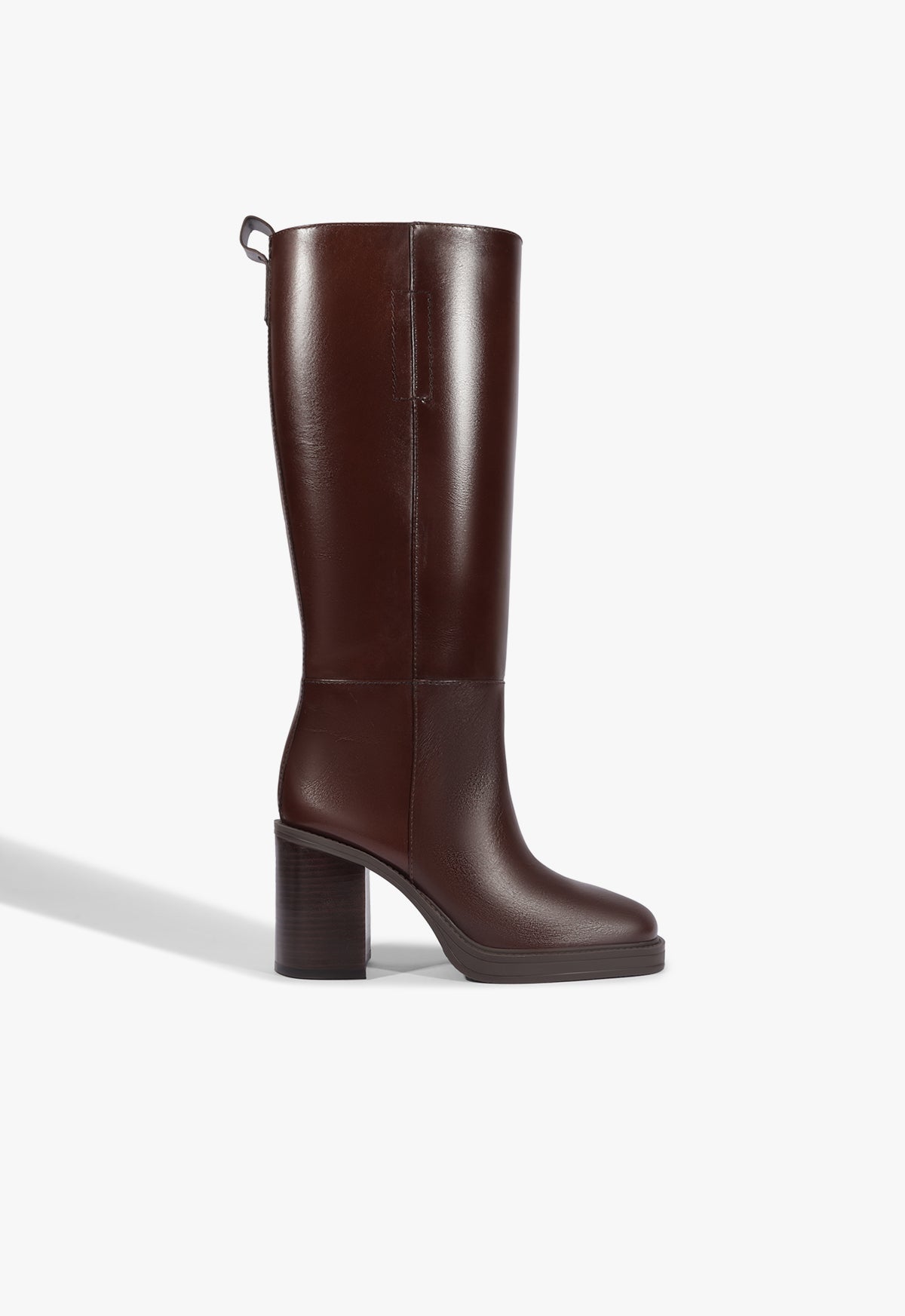 Laurance Up Leather Boot 5 Root Brown Leather - Schutz Shoes