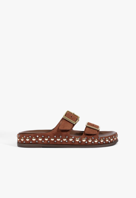 Mellow Suede Sandal 5 Warm Toffee Suede - Schutz Shoes