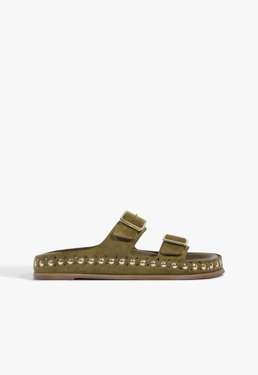Mellow Suede Sandal 5 Dried Olive Suede - Schutz Shoes