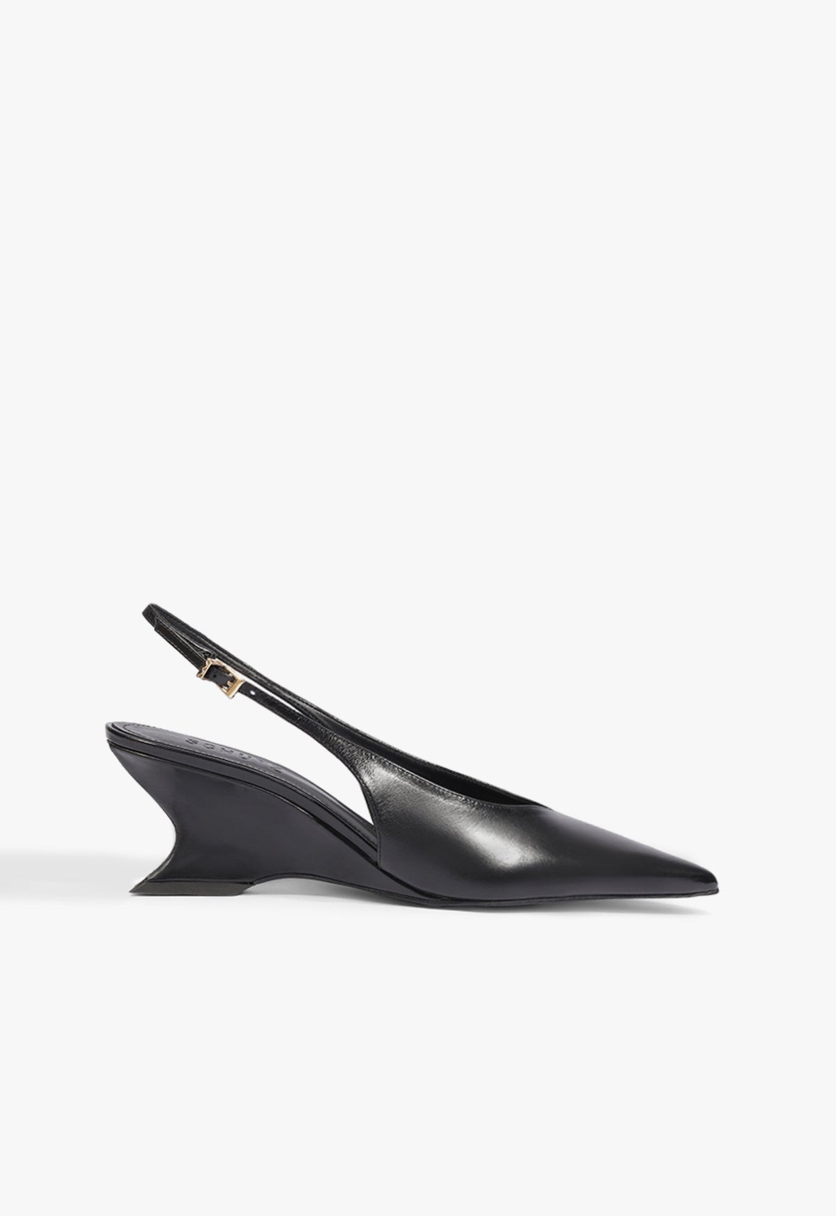 Siena Mid Buckle Pump 5 Black Leather - Schutz Shoes