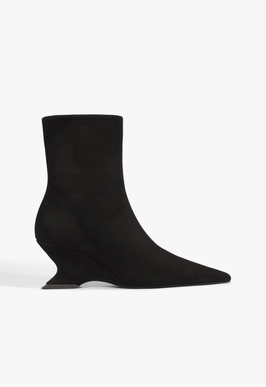 Siena Mid Bootie Suede Bootie 5 Black Nubuck - Schutz Shoes