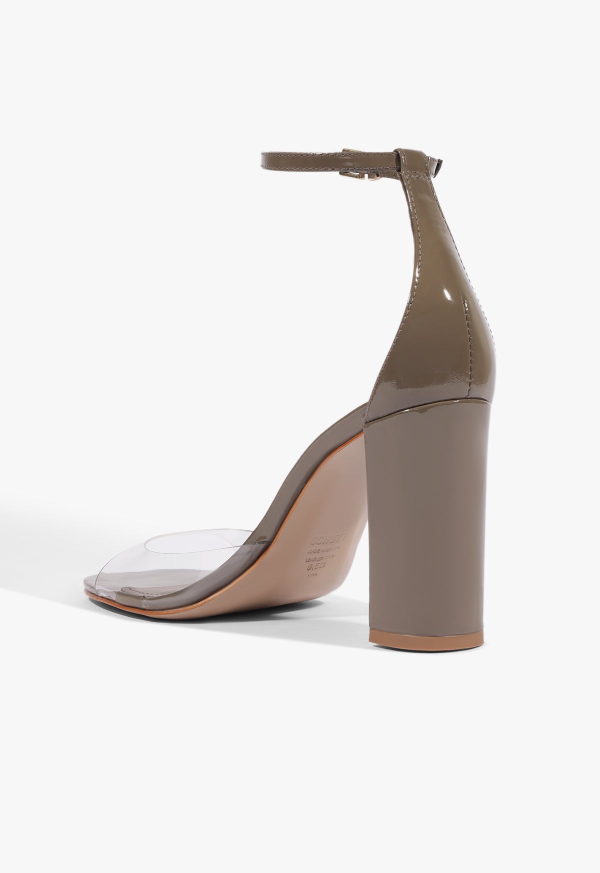 Scarlett Block Vinyl Patent Sandal - Schutz Shoes