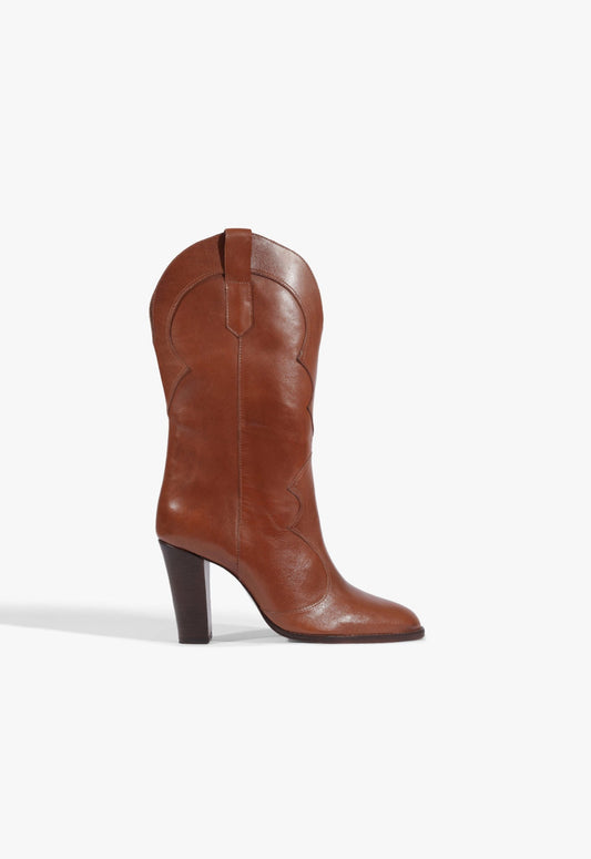 Miller Leather Boot 5 Warm Toffee Leather - Schutz Shoes