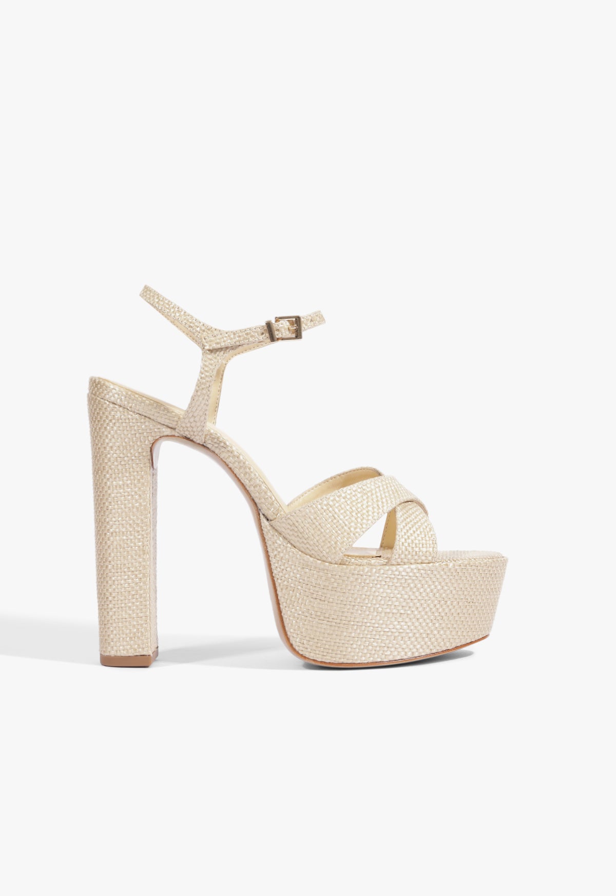Kiona Platform Sandal 5 Gold Leather - Schutz Shoes