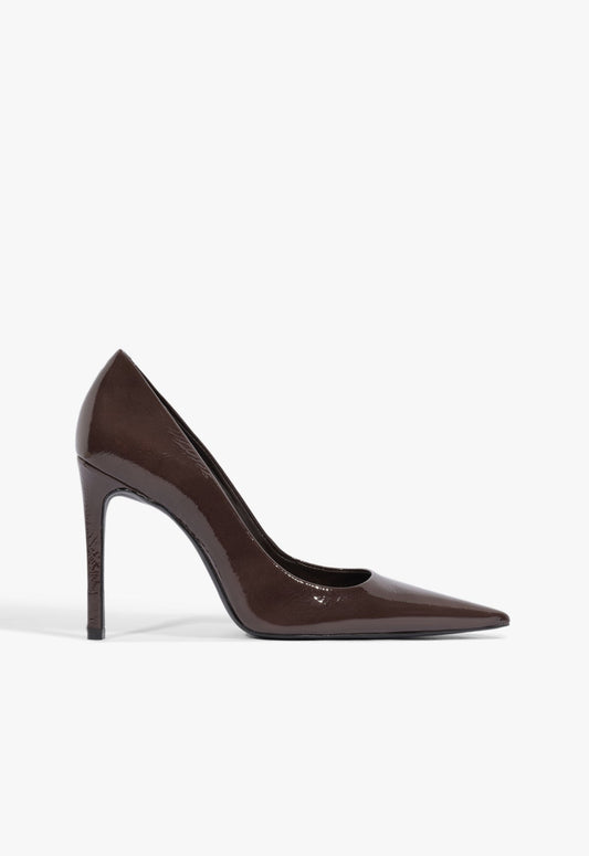 Clara Patent Leather Pump 5 Dark Brown Patent Leather - Schutz Shoes